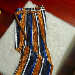 Akira Crush Velvet Wide Leg Pants